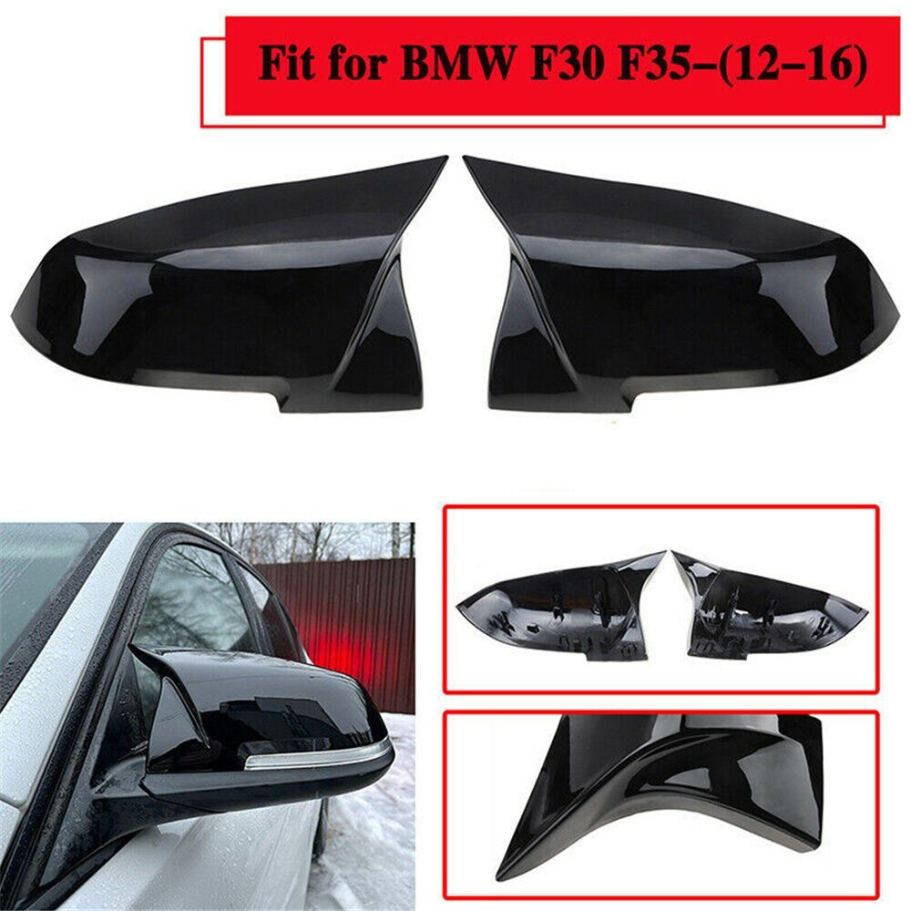 Глянцевые черные накладки на зеркала заднего вида для BMW F20 F21 F22 F30 F32 F36 X1 M3 2012+