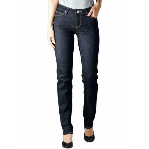 фото Джинсы lee women marion straight jeans, размер 26/33, синий