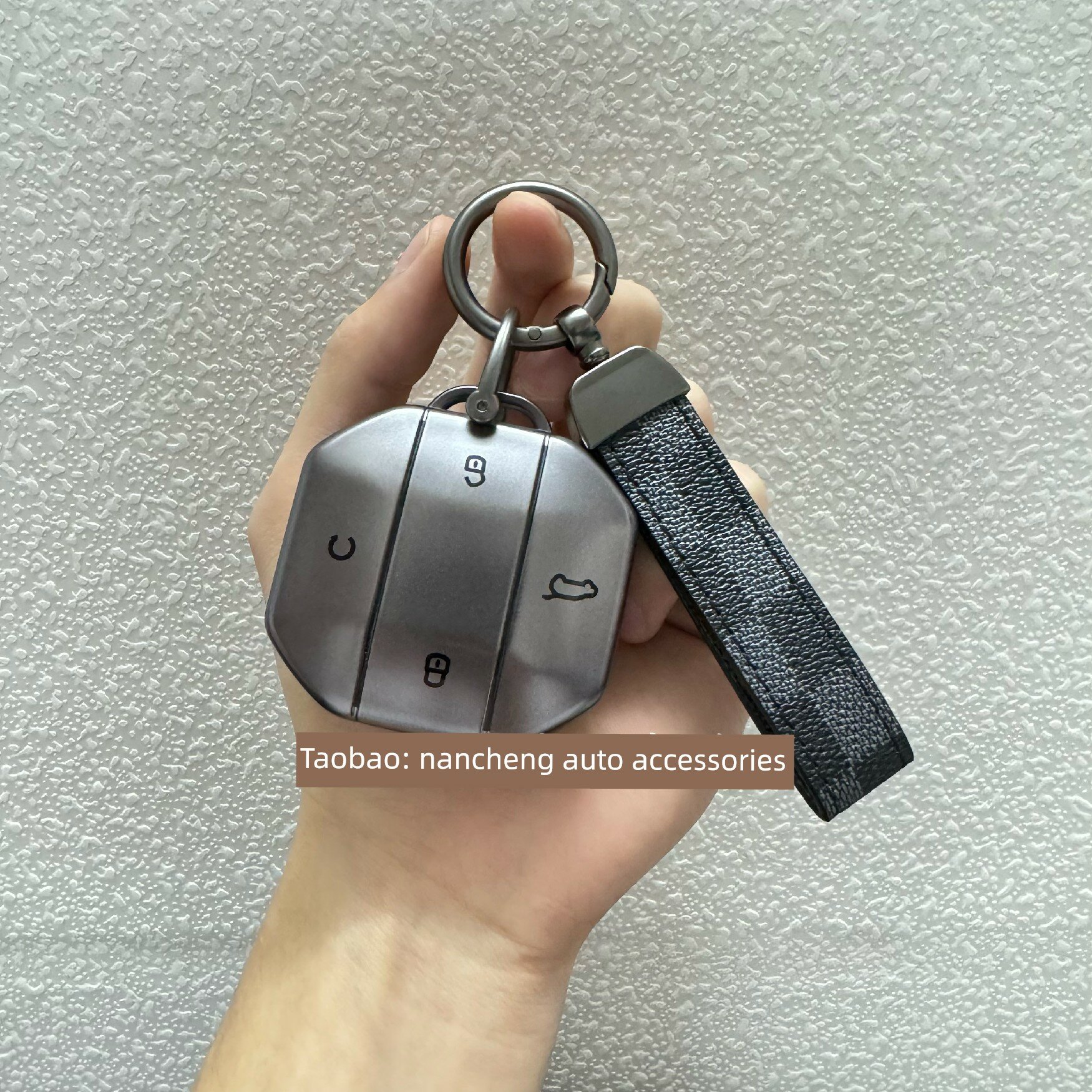 Ключевое кольцо Space Gray с сетчатым шнуром для всех автомобилей