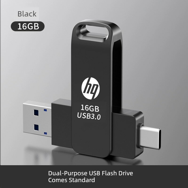 USB 3.0 Type-C Dual-Interface Flash Drive, 16GB Capacity, Черный цвет - Совместимость с мобильным телефоном и