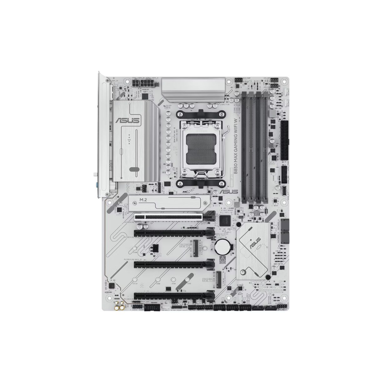 Материнская плата ASUS B850 Max Gaming WiFi White AM5, AMD B850, 4xDDR5, M.2, PCI-E 5.0, ATX