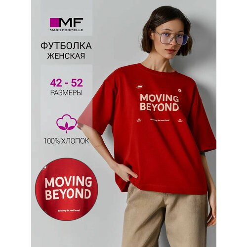 фото Футболка mark formelle для женщин, размер 164/170-100-106, красный