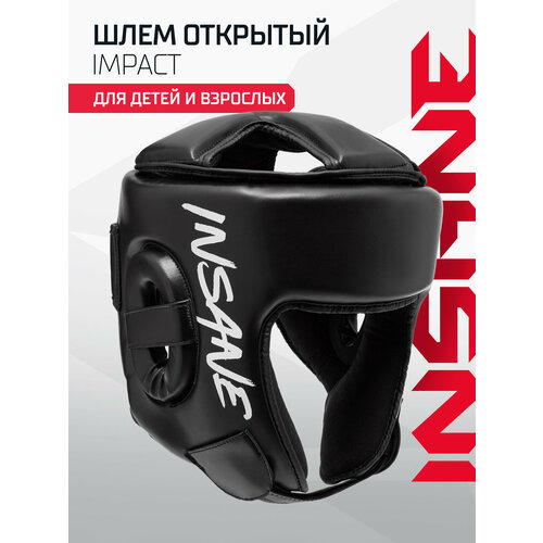 Шлем открытый для единоборств INSANE IMPACT для взрослых и детей, цвет черный, размер L