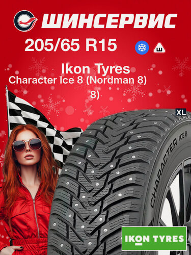 Изображение товара Зимняя шипованная шина Ikon tyres Character Ice 8 205/65 R15 99T