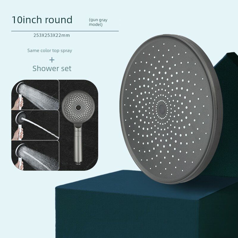 10inch круглая насадка для душа, душ для ванной комнаты, большая верхняя насадка для душа с распылителем, бытовой набор