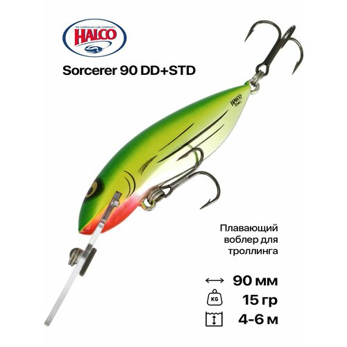 Воблер для троллинга Halco Sorcerer 90 DD+STD, 90 мм, 15 гр, 4-6 м, #H81