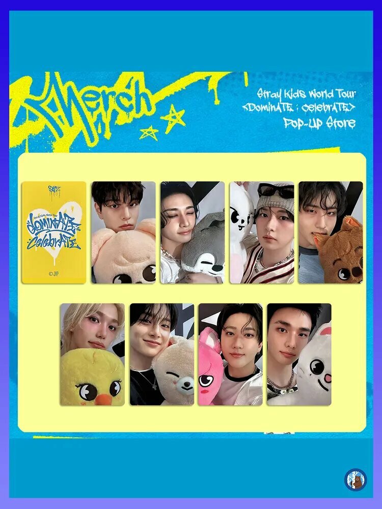 Звёздные карточки STRAY KIDS, всемирный тур dominATE celebrATE, LOMO-карточки