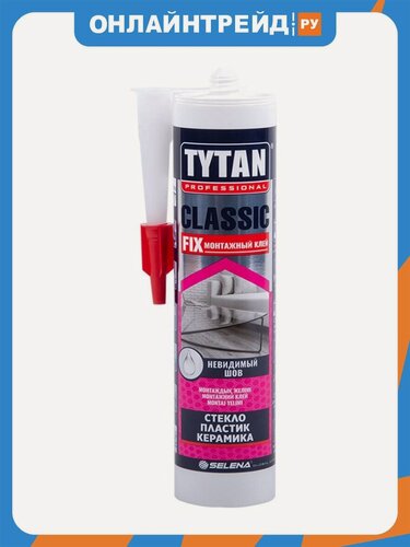 Изображение товара Клей монтажный Tytan Professional Classic Fix, 310 мл, прозрачный