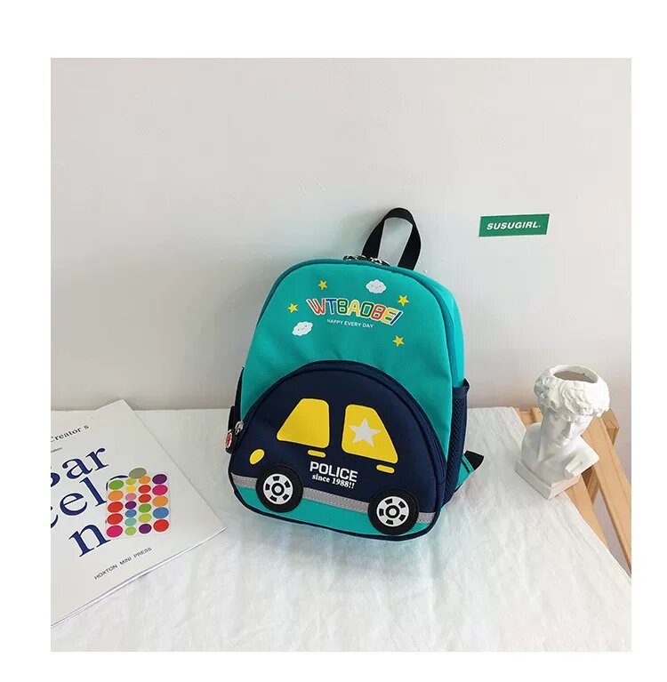 Маленький зеленый автобагажник-рюкзак для детей 1-6 лет, легкий школьный рюкзак с ярким цветом