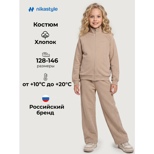 фото Комплект верхней одежды nikastyle размер 134-68, , какао