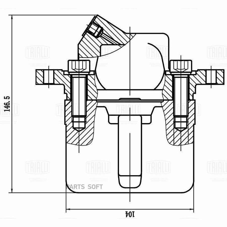 Суппорт тормозной Renault Logan (04-)/(08-)/Sandero I (09-) перед. прав. d=48мм Trialli TRIALLI CF204802 | цена за 1 шт