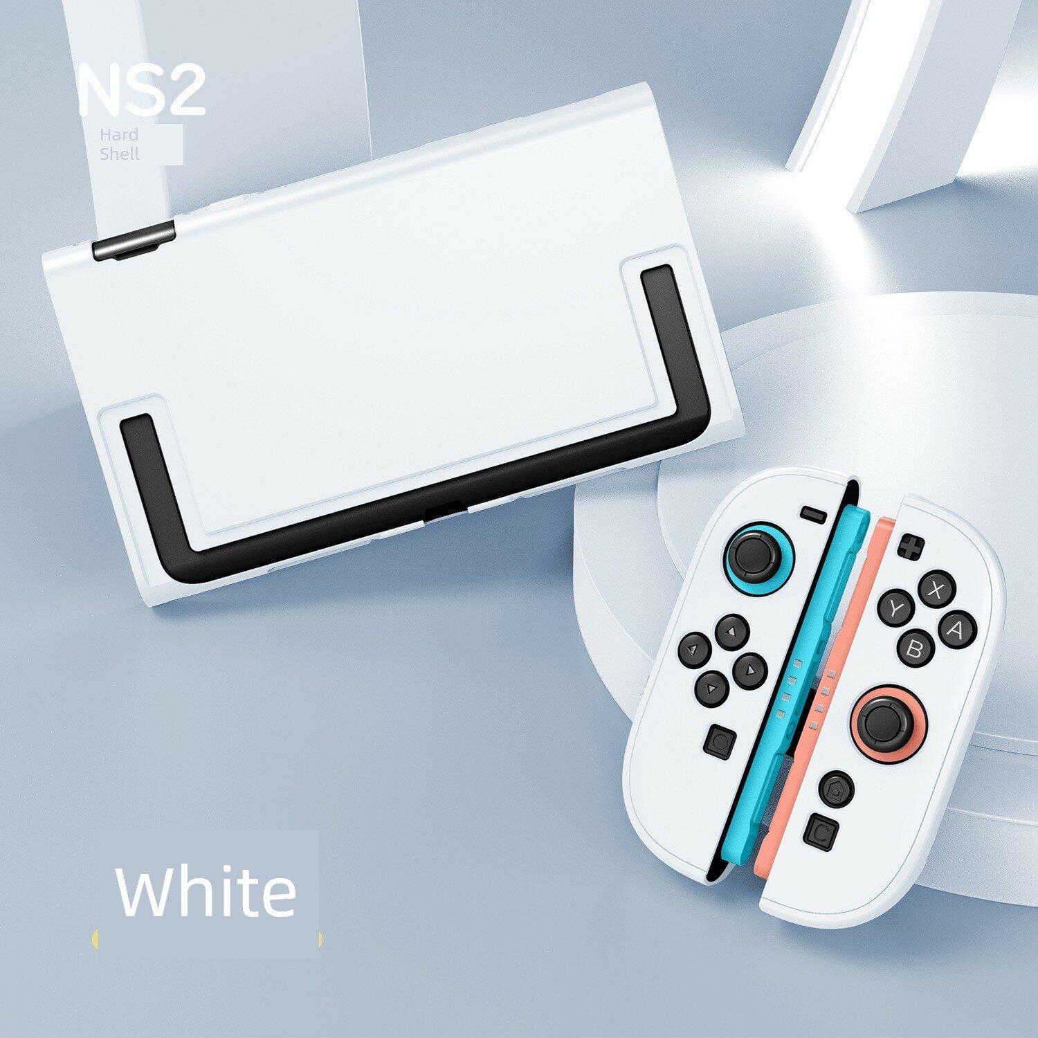 Белый корпус Nintendo Switch 2, полная защита, подходит для подставки, чистый цвет для игровой консоли