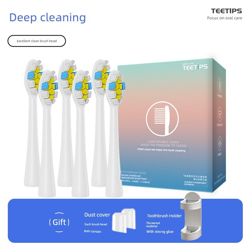 Замена насадок TEETIPS глубокая очистка для Usmile Y1S F10 P10 P20 Y10pro 6 шт