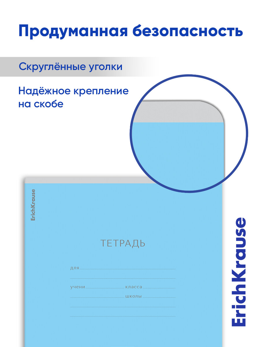 Тетрадь школьная ученическая ErichKrause Классика ассорти, 12 листов, линейка (в плёнке по 10 шт.) — фото 8