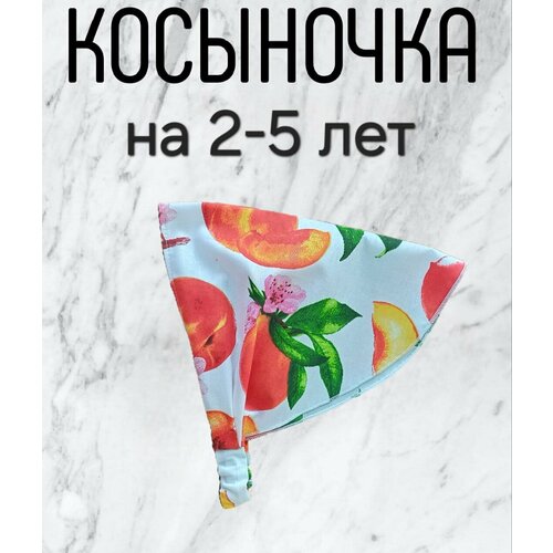 фото Косынка для девочек "лету декор", ручная работа, хлопок, для детей 2-5 лет