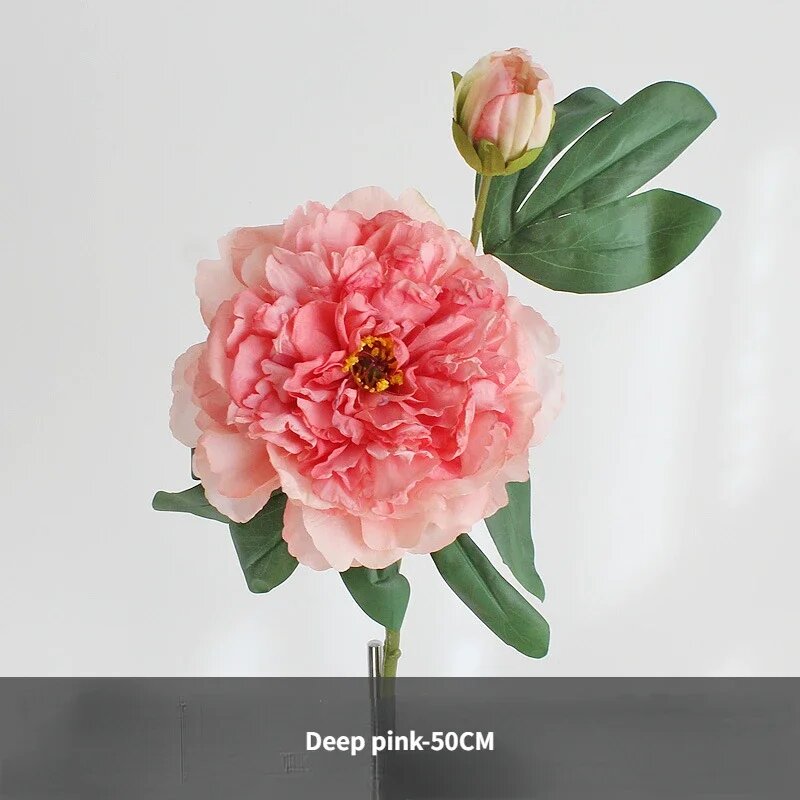 Искусственный пион Deep pink 50см