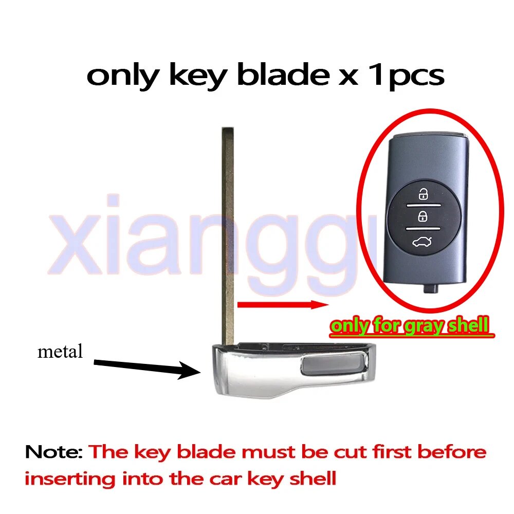 Ключ для Chery Tiggo/EXEED, 3 кнопки, blade for gray shell