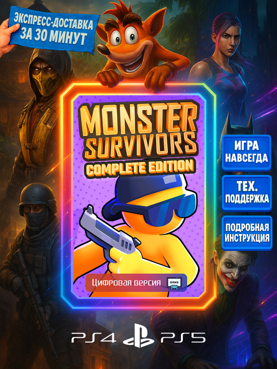 Monster Survivors: Comp. Ed. PS4/PS5 | Моментальная доставка | Английский язык | Боевики