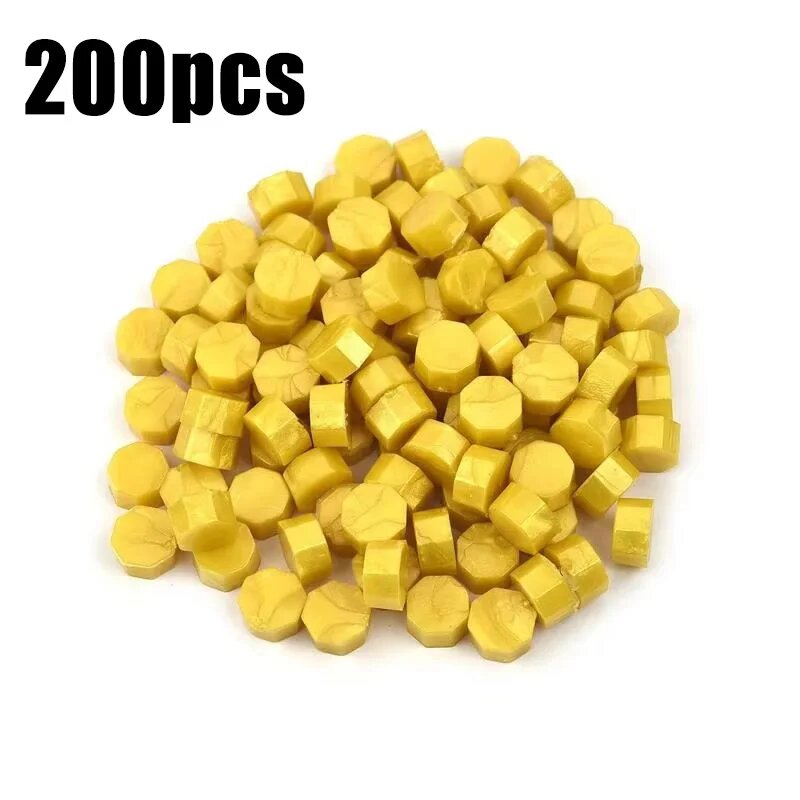 Восковые бусины для печатей 100/200 шт. Желтый, 05-200pcs