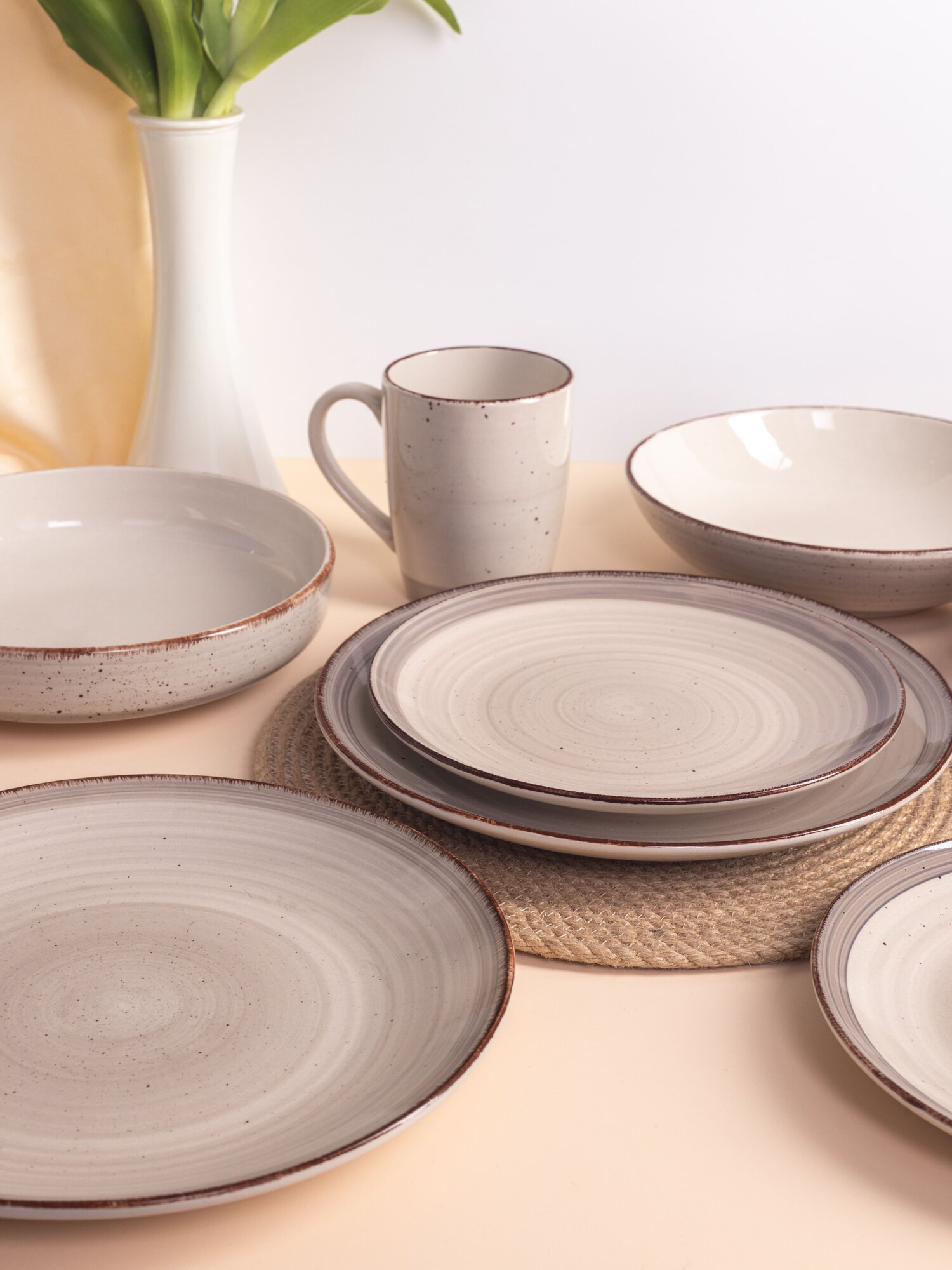 Набор посуды на 4 персоны DOMENIK "MOOD" 16 предметов, керамика