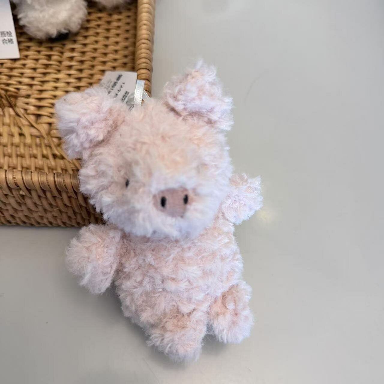 JELLYCAT Курчавая Шерсть Свинка Ключница Висячая Украшение для Сумок, 14-16см Мягкая Игрушка Аксессуар