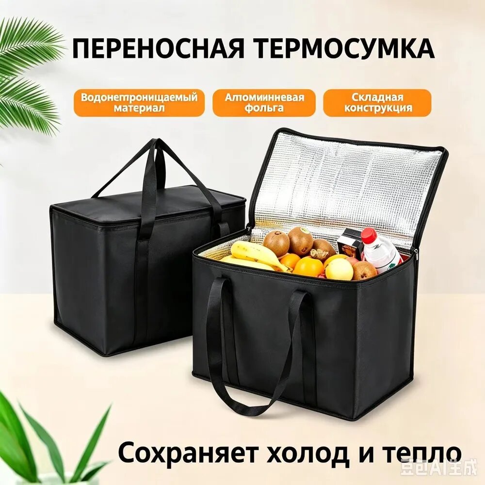 Переносная термосумка для продуктов, холодильная сумка для пикника и покупок