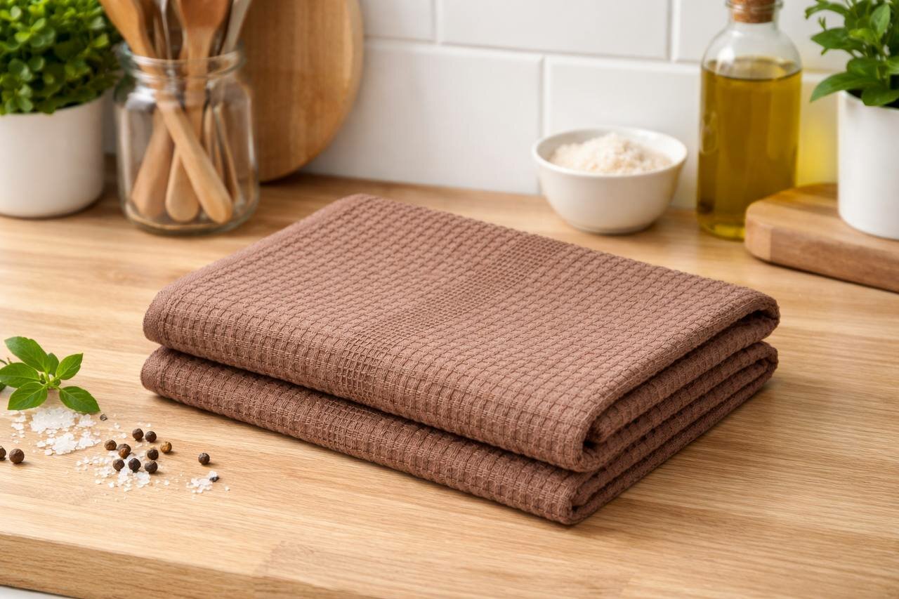 Салфетка кухонная вафельная хлопковая, практичная и удобная, 60×40 см