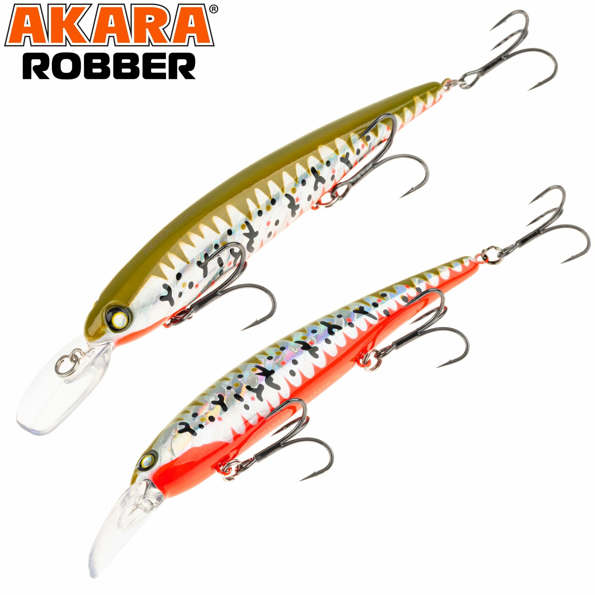 Воблер Akara Robber 120F минноу плавающий на щуку, судака 19гр A294