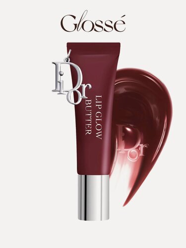 Изображение товара Dior Блеск для губ с брелком Lip Glow Butter Hydrating Gloss Balm 104 Black Cherry, 10 мл.