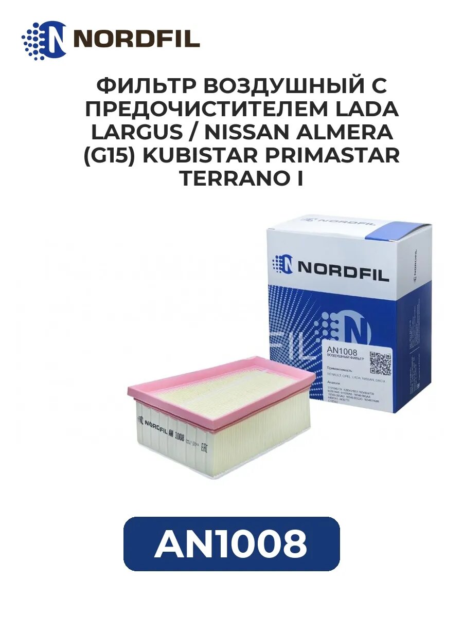 Фильтр воздуш. LADA Largus NISSAN Almera (G15) Kubistar P.