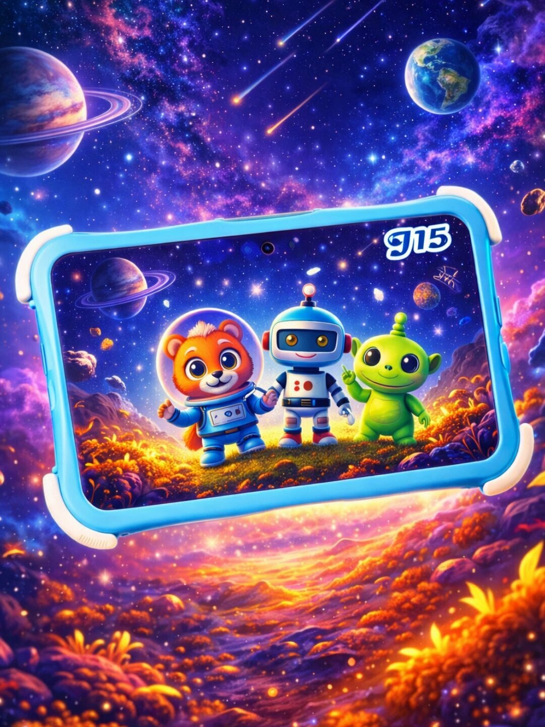 Детский планшет Jiaenova J15 – экран 7" FHD, Android 15, 8GB RAM, 256GB памяти, аккумулятор 3800 mAh,