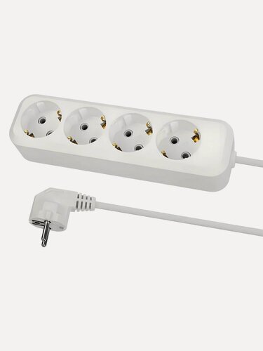 Изображение товара Удлинитель бытовой TDM Electric Народный 4 гнезда 1.5 м с заземлением 16А 3680 Вт белый SQ1303-1405