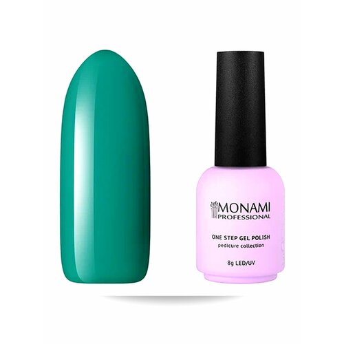 фото Гель-лак monami "pedicure collection №18", однофазный, зеленый, для ногтей