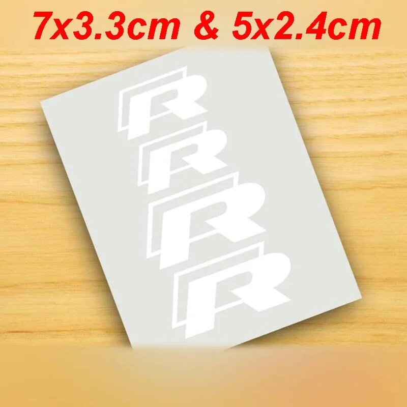 Наклейки Rline на суппорт, 4 шт, 7x3.3см & 5x2.4см, Rline White