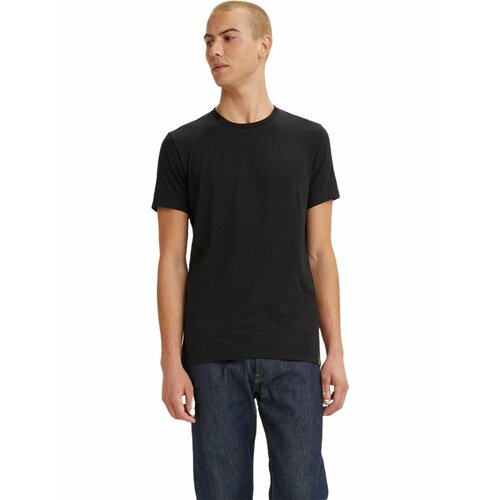 фото Футболка levi's men 2pack slim fit crewneck t-shirts, размер xxs, черный