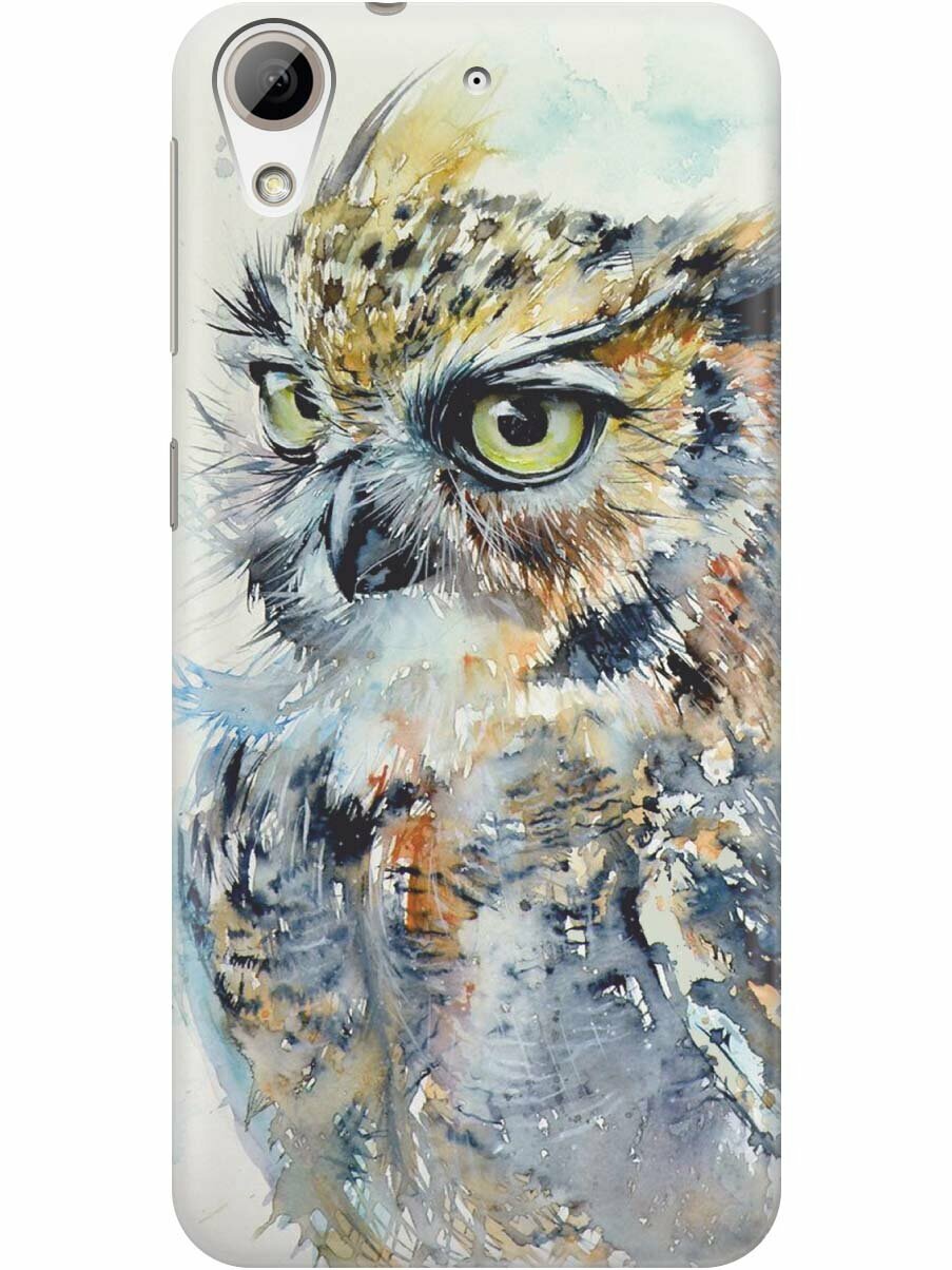 Накладка Transparent для HTC Desire 626 / 626s / 626G Dual Sim с принтом "Красочный филин"