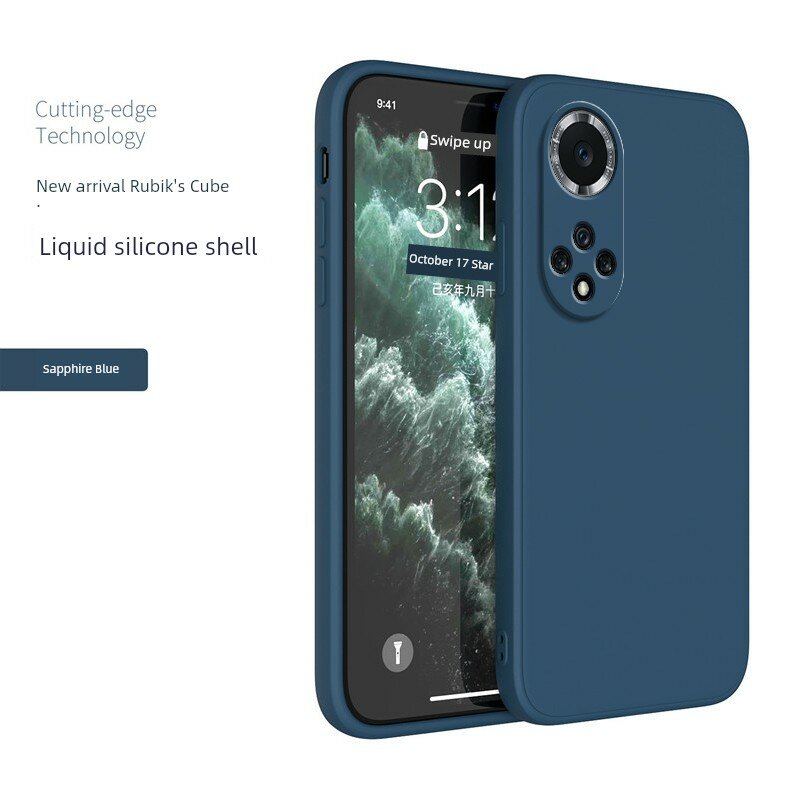 Чехол для Huawei nova 9 сапфировый синий с карабином и полным экраном