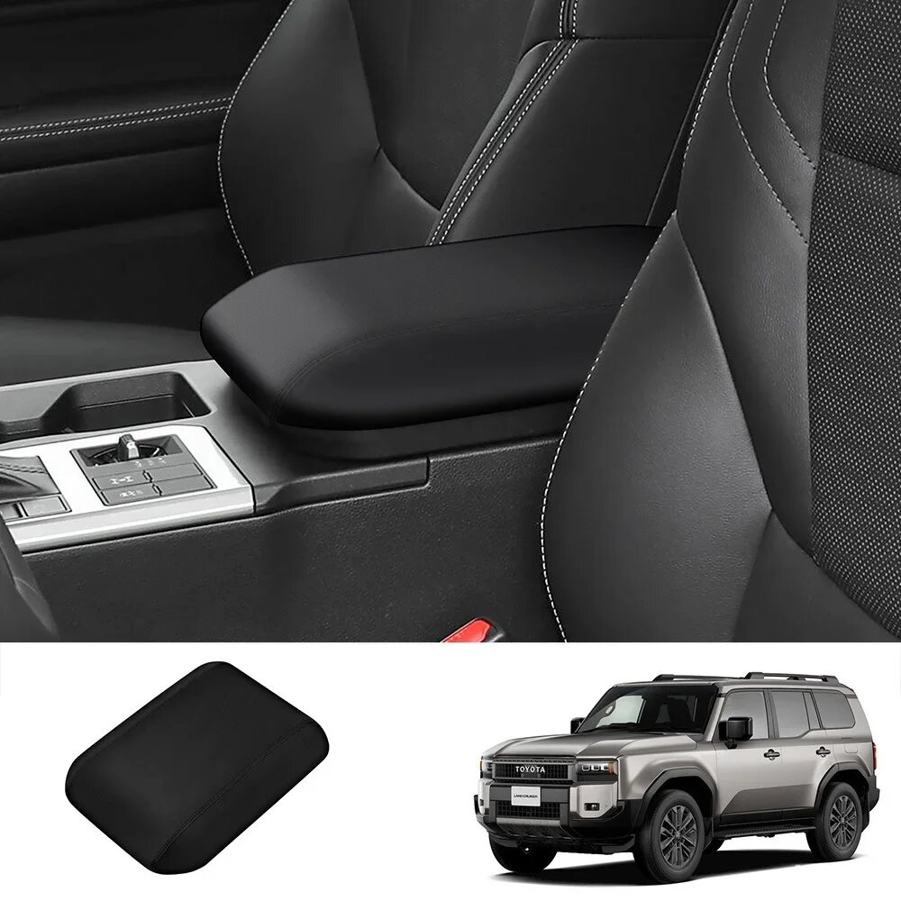 Черный кожаный подлокотник Toyota Land Cruiser 250 Prado LC250 2024-2025