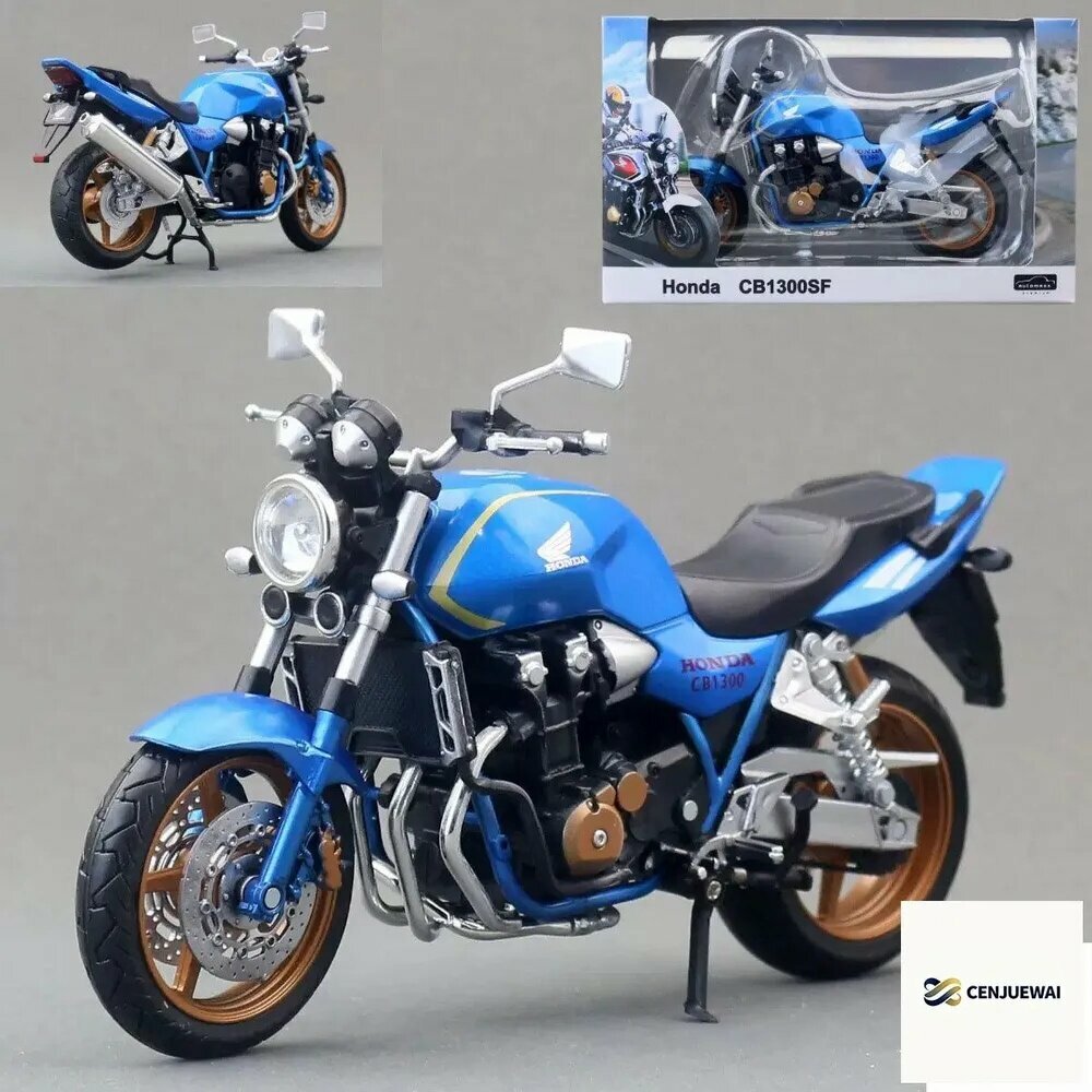 Эксклюзивная коллекционная модель мотоцикла Automaxx Honda CB 1300SF в масштабе 1:12, литая уличная игрушка