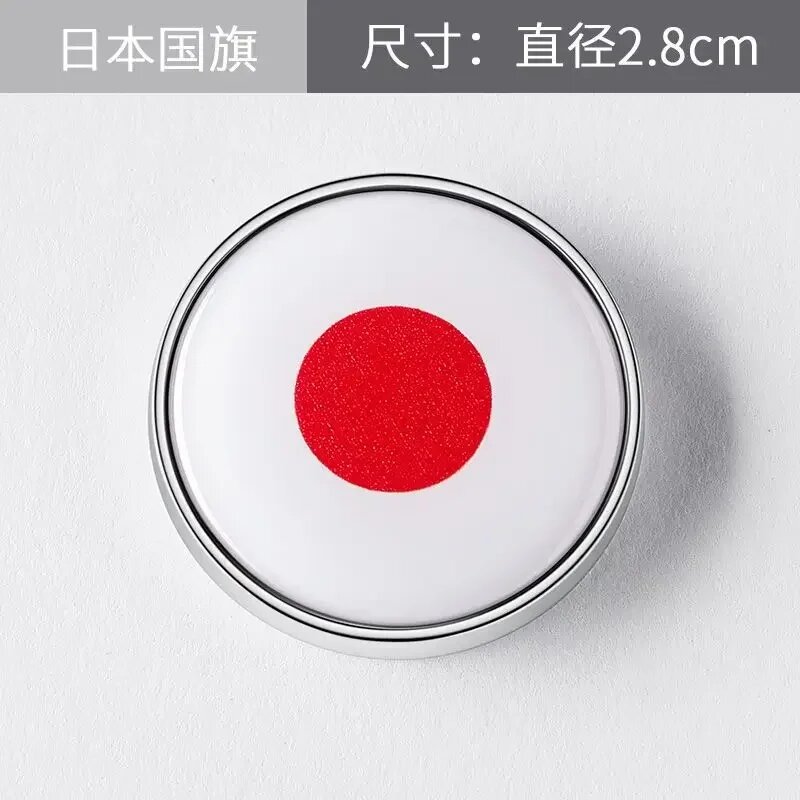 2 шт, металлические наклейки для автомобиля, 28 мм Красный, JAPAN 1pair