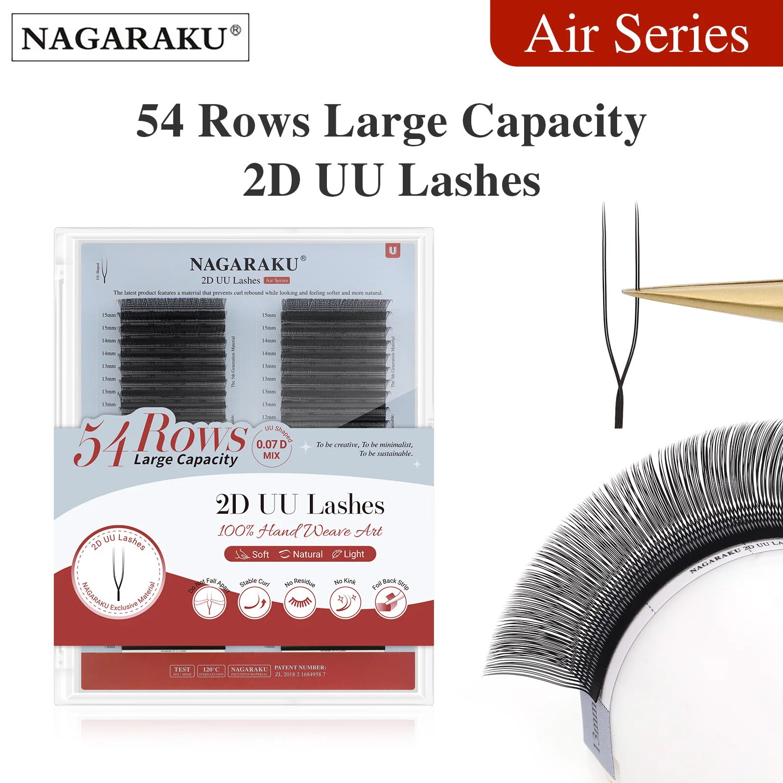 NAGARAKU 2D синтетические накладные ресницы YY формы C