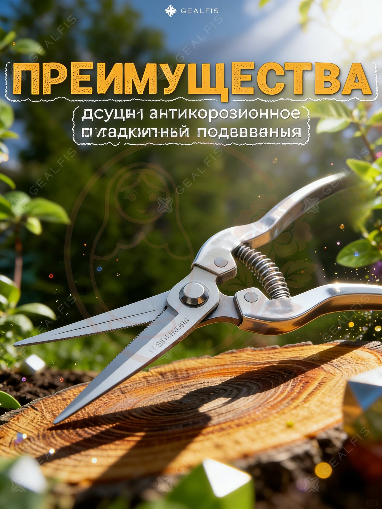 Садовые ножницы, лезвиеВысокоуглеродистая сталь, Секаторы, Ручные секаторы, высоторезы, сучкорезы