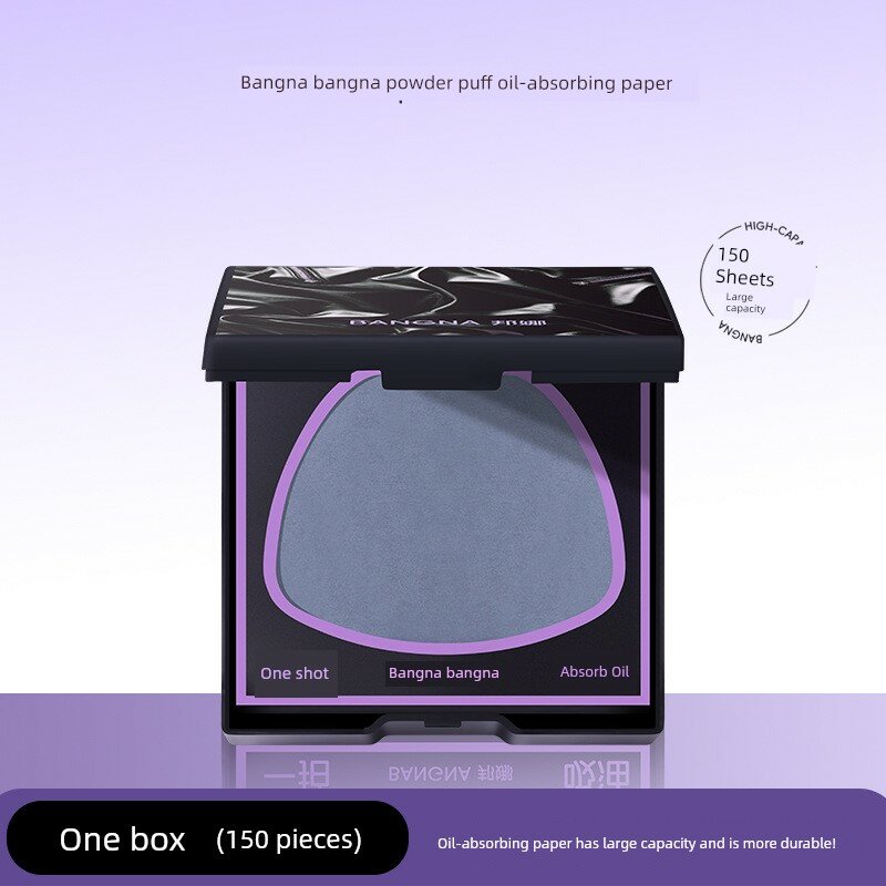 Бумага для лица Bang Bang Purple Powder Puff Style, матирующая, для контроля жирности кожи, освежающая, в коробке, для