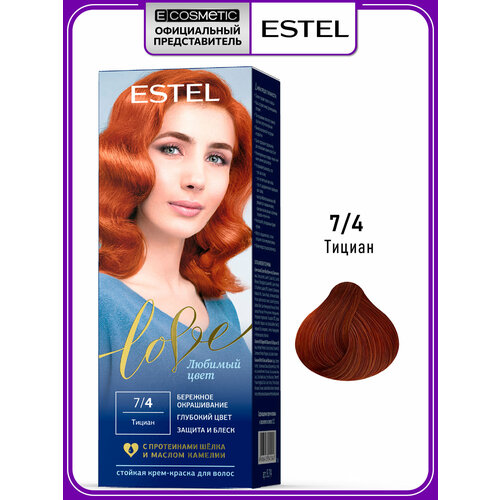 фото Краска для окрашивания волос estel love 7.4 тициан 50+50+15 мл