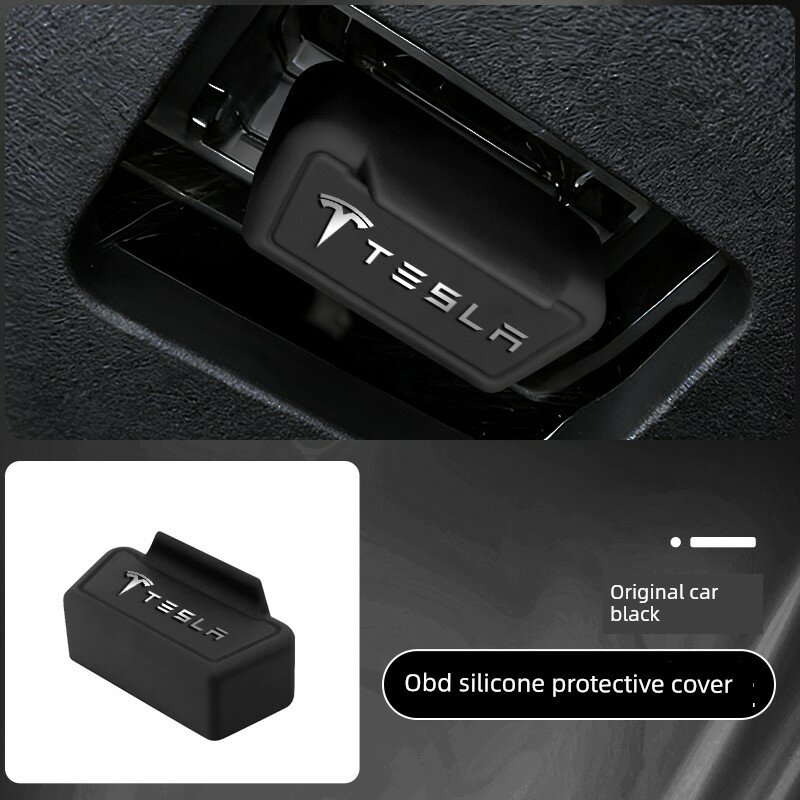 Оригинальный черный силиконовый чехол для разъема OBD Tesla Model X