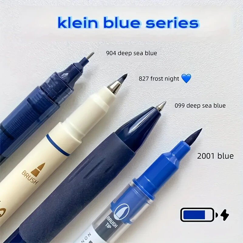 Набор из 4 гелевых ручек vintage Синий, 4pcs blue