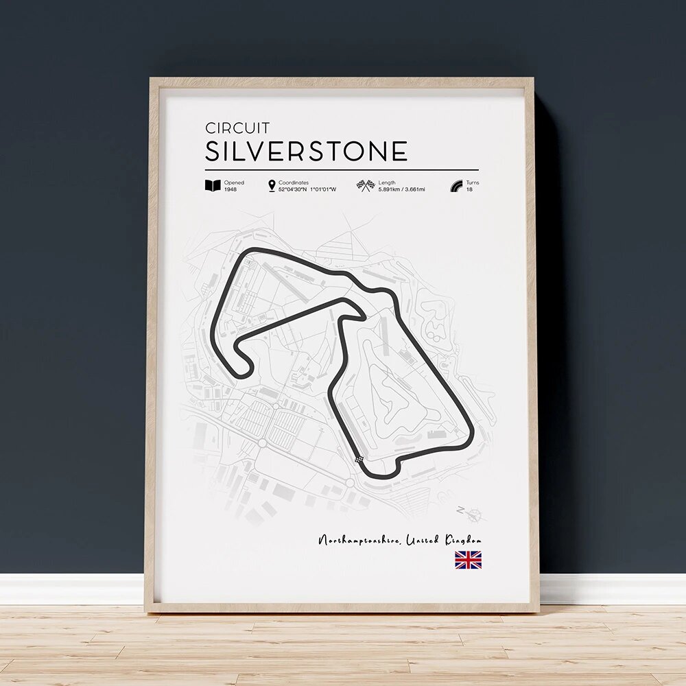 Постер Circuit Silverstone, 30x45см, CJ54638