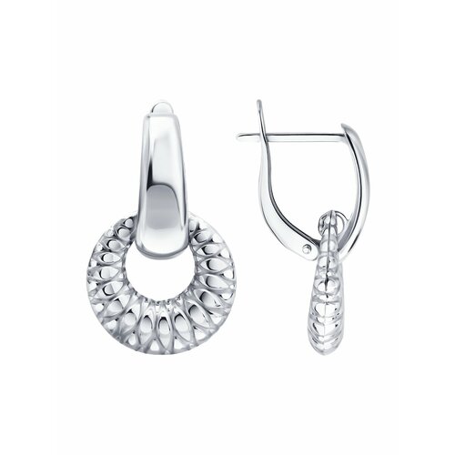 фото Серьги diamant, серебро, 925 проба, родирование