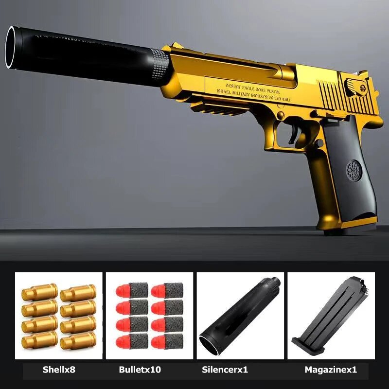 Игрушечный пистолет Desert Eagle Gold-A