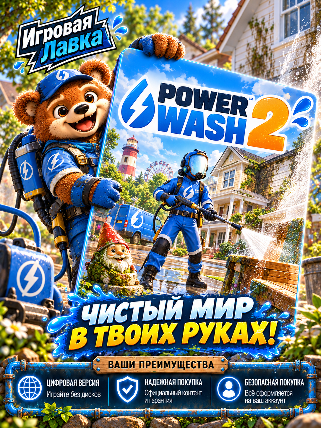 PowerWash Simulator 2 для Steam PC (ПК), Россия | Подарком | Steam Gift